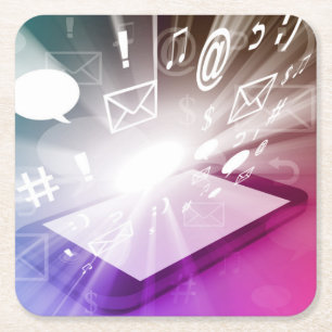 Pekskärm smart mobila nedladda Apps och moln Underlägg Papper Kvadrat