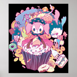 Pela Magi Magica Madoka - Charlotte och Friend Poster