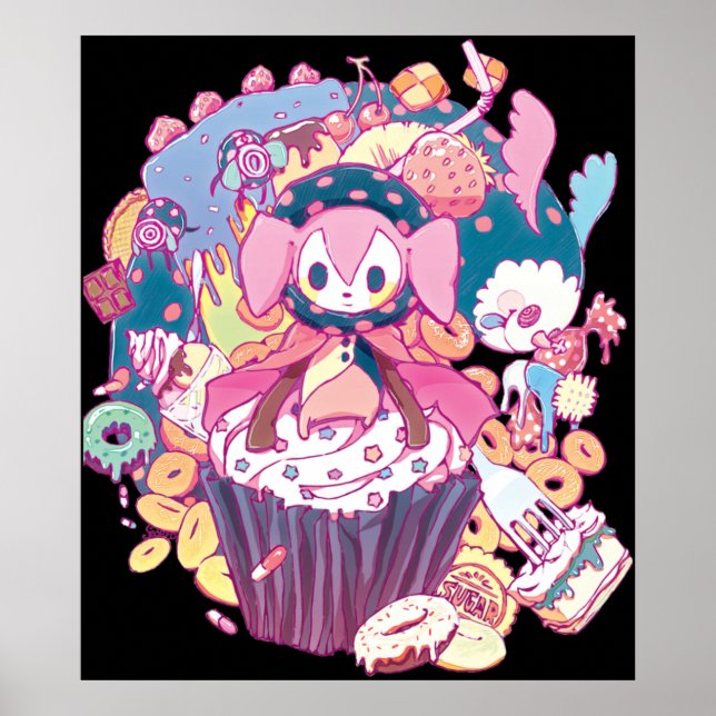 Pela Magi Magica Madoka - Charlotte och Friend Poster (Framsidan)