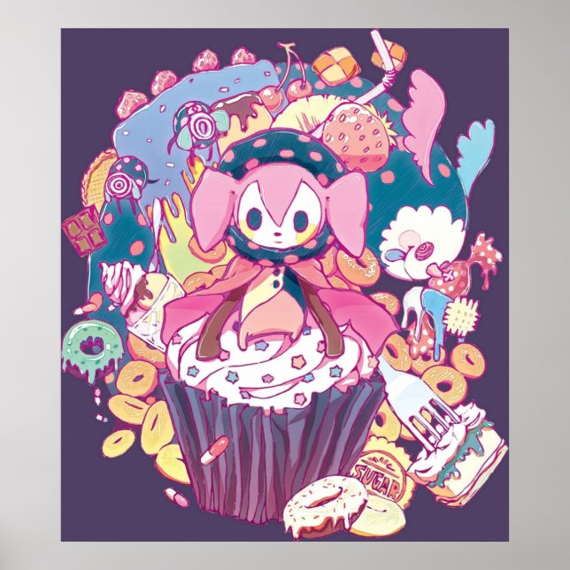 Pela Magi Magica Madoka Charlotte och Friends Poster (Framsidan)