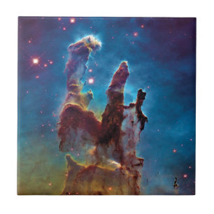 Pelare av skapelse M16 Örnnebulosan Rymdfoto Kakelplatta