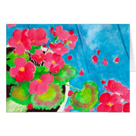 Pelargoner Hälsningskort