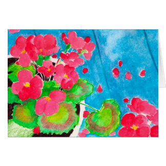 Pelargoner Hälsningskort