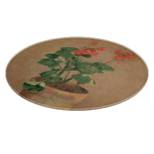 Pelargoner i en kruka, c.1905 (olja på kanfas)