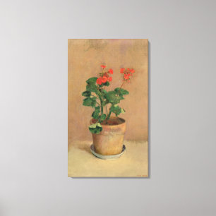 Pelargoner i en kruka, c.1905 (olja på kanfas) canvastryck