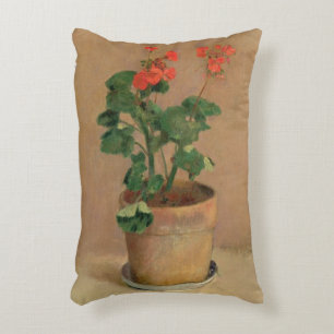 Pelargoner i en kruka, c.1905 (olja på kanfas) prydnadskudde