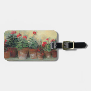 Pelargoner i krukar bagagebricka