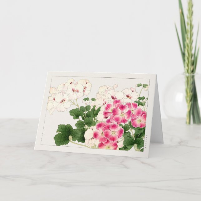 Pelargonium av Tanigami Konan Kort (Framsida)