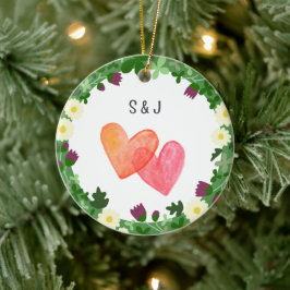 Pelas första jul tillsammans Nylyged Gift Julgransprydnad Keramik