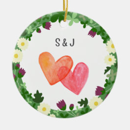 Pelas första jul tillsammans Nylyged Gift Julgransprydnad Keramik