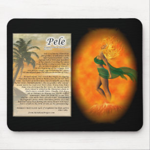 Pele - den hawaianska gudinnan av avfyrar Mousepad Musmatta