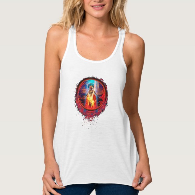  PELE Goddess of Fire Linne Med Racerback (Framsida)