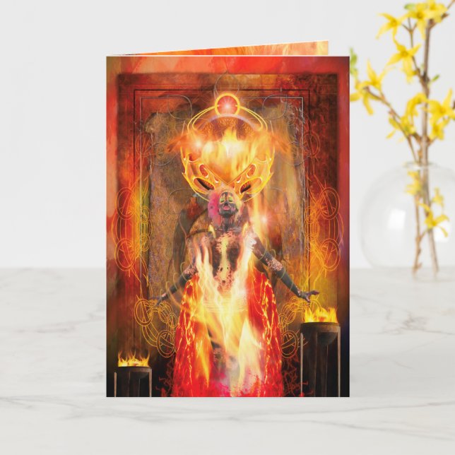 PELE the Fire Goddess Card Kort (Gul blomma)
