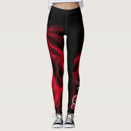 Pele the Hawaiian Goddess Black Leggings