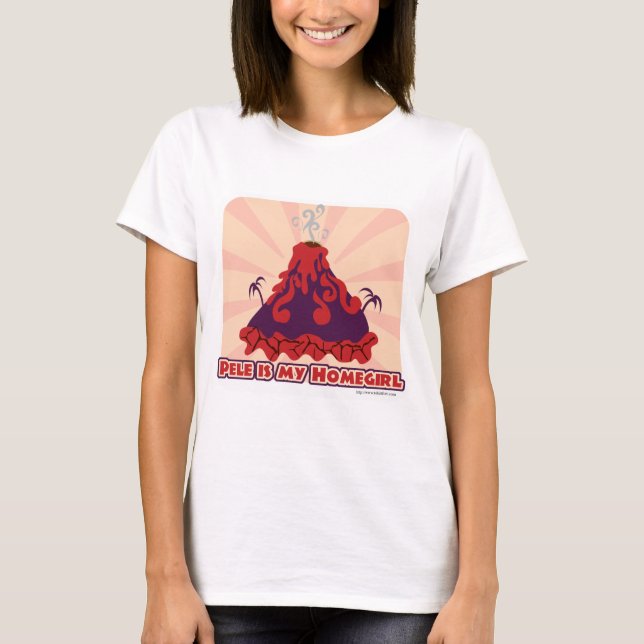 Pele Volcano Goddess T Shirt (Framsida)