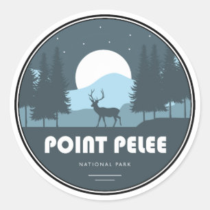 Pelee nationalpark Hjort Runt Klistermärke