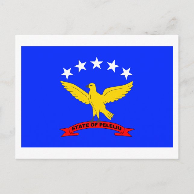 Peleliu flagga vykort (Framsida)