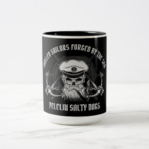 PELELIU-SKILDADE SAILORS/SALTY HUNDAR Två-Tonad MUGG