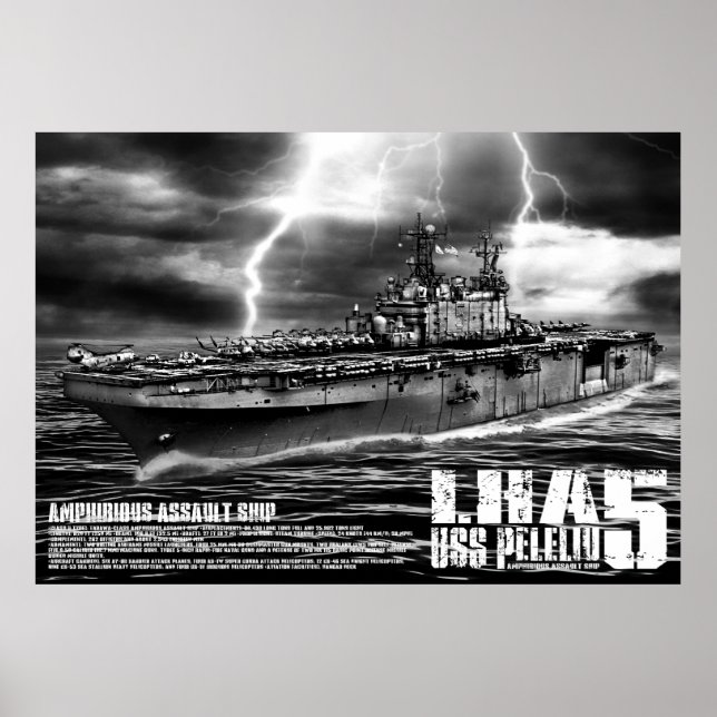 Peleliu-utskrift av grov misshandel av frakten Pel Poster (Framsidan)