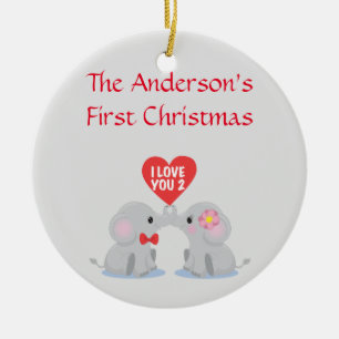 Pelens första jul julgransprydnad keramik