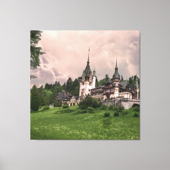 Peles Castle Rumänien Canvastryck (Framsida)