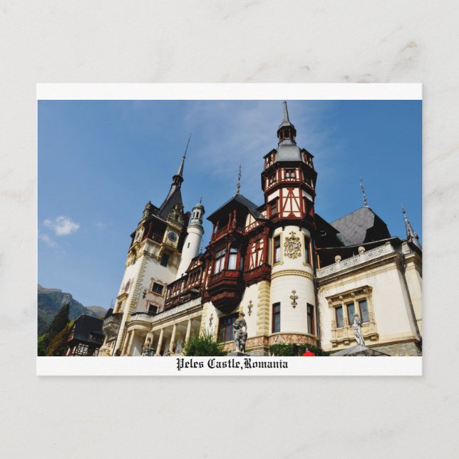 Peles Castle,Transylvania,Rumänien Vykort (Framsida)