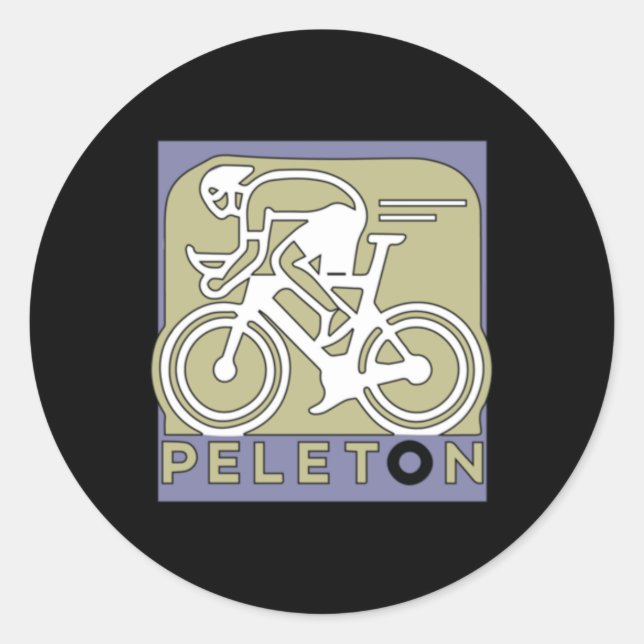 Peleton Sticker Runt Klistermärke (Framsida)