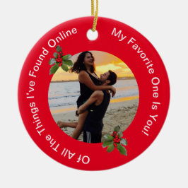 Pelets röda och Grönt julkeramiska prydnadsföremål Julgransprydnad Keramik