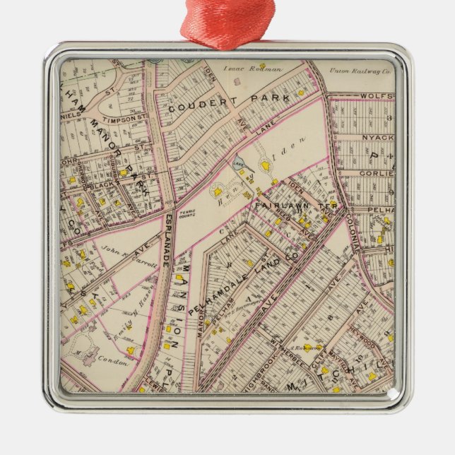 Pelham City, New York Julgransprydnad Metall (Framsidan)