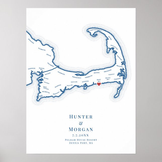 Pelham House Resort Bröllopsgästbok Poster (Framsidan)