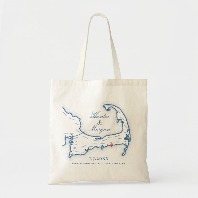 Pelham House Resort Bröllopspresent Tote Bag Tygkasse (Framsidan)