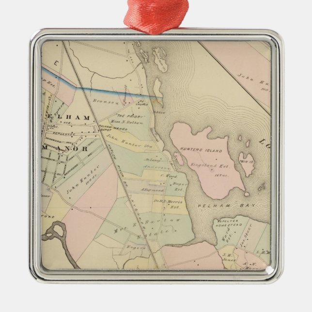 Pelham Pelham säteri, New York Julgransprydnad Metall (Framsidan)