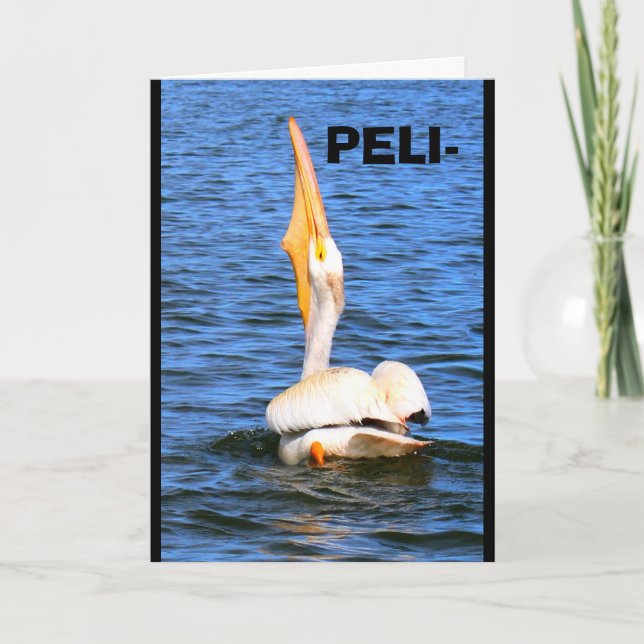 Peli-Får jag önska dig Grattis på födelsedagen? Kort (Framsida)