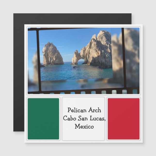 Pelican Arch, Cabo San Lucas Magnet (Fram/baksida)