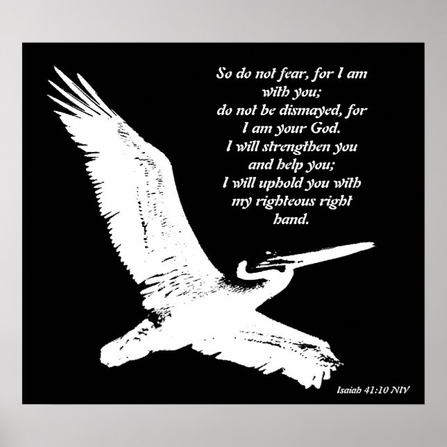 Pelican Art Isaiah 41:10 Skriv ut Poster (Framsidan)