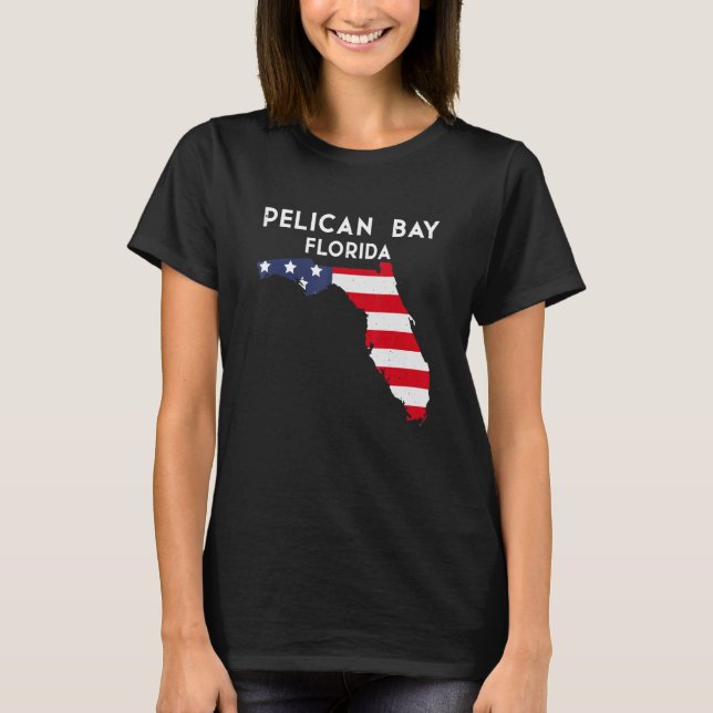 Pelican Bay Florida USA State America Travel Flori T Shirt (Framsida)