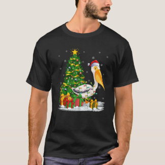 Pelican Bird Älskare-familjen Matching Santa Pelic T Shirt
