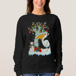 Pelican Bird Julafton Träd Lighting Santa Hat Peli T Shirt