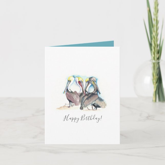 Pelican Birthday Card Helgkort (Framsida)