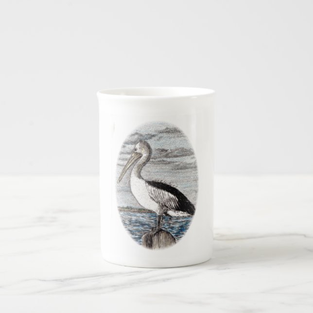 Pelican Bone China Mugg Benporslin Mugg (Framsidan)