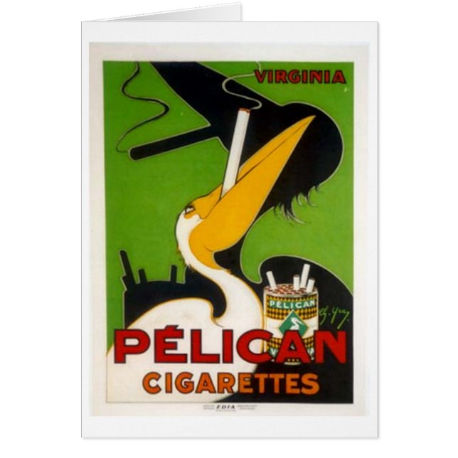 Pelican Cigarettes Hälsningskort (Framsidan)