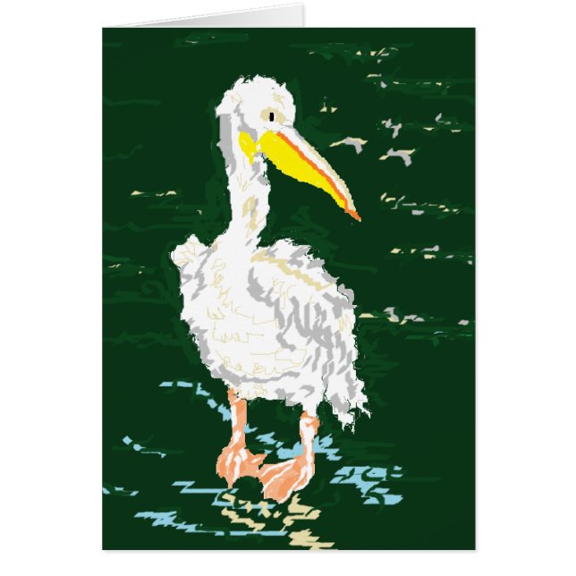 Pelican Enjoying Ensam Time OBS Kort (Framsidan)