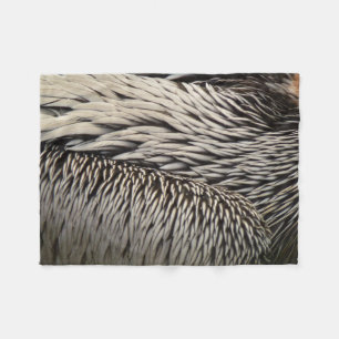 Pelican Feathers Abstrakt Nature Photography Fleecefilt