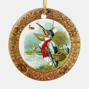 PELICAN FISHING GULD FOTOMALL JULGRANSPRYDNAD KERAMIK