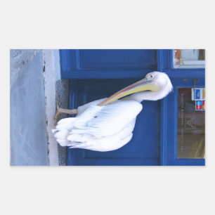 Pelican i Grekland Rektangulärt Klistermärke