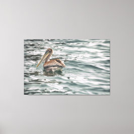 Pelican i Vatten Canvastryck