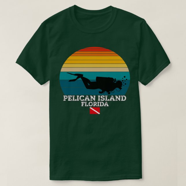 Pelican Island US Island Diving T Shirt (Design framsida)