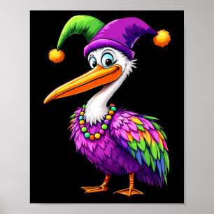 Pelican Mardi Gras Carnival Älskare Manar Womens K Poster