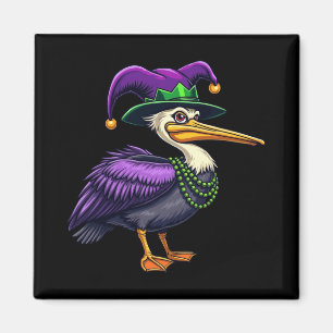 Pelican Mardi Gras - Carnival Roligt for Animal Lo Magnet