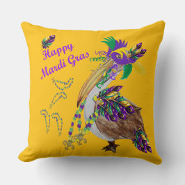 Pelican Mardi Gras Party decor Kudde